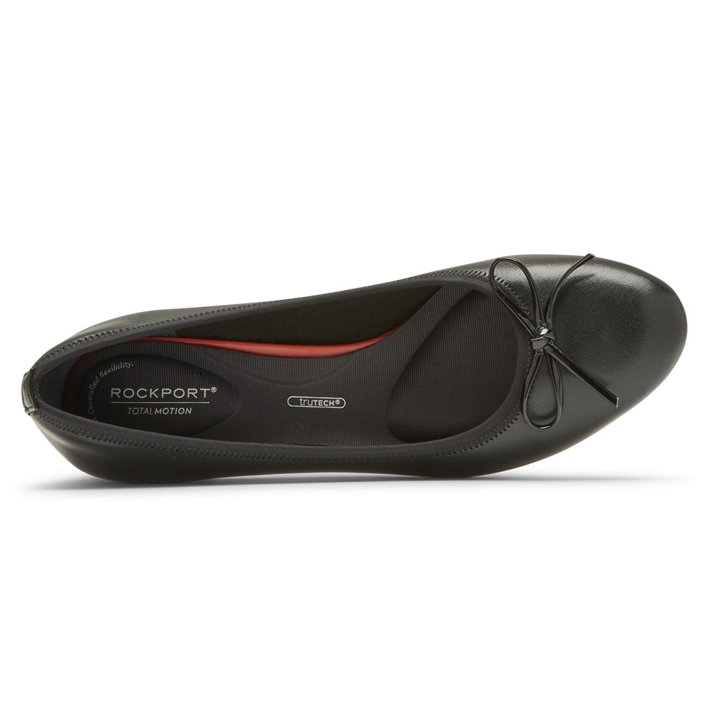 Rockport Womens Pumps Black - Total Motion Sydney Bow - UK 967-PZDQUO